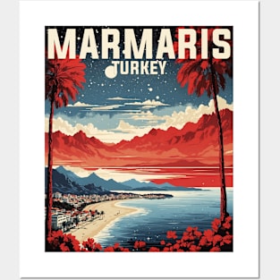 Marmaris Turkey Vintage Retro Travel Tourism Posters and Art